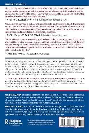 25 Essential Skills and Strategies for the Professional Behavior Analyst: Expert Tips for Maximizing Consulting Effectiveness