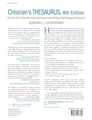 Clinician's Thesaurus: The Guide to Conducting Interviews and Writing Psychological Reports