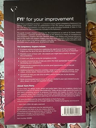 FYI: For Your Improvement - Competencies Development Guide, 6th Edition