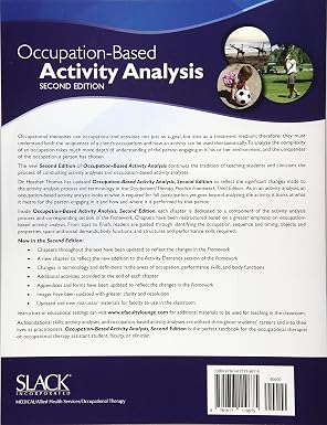Occupation-Based Activity Analysis